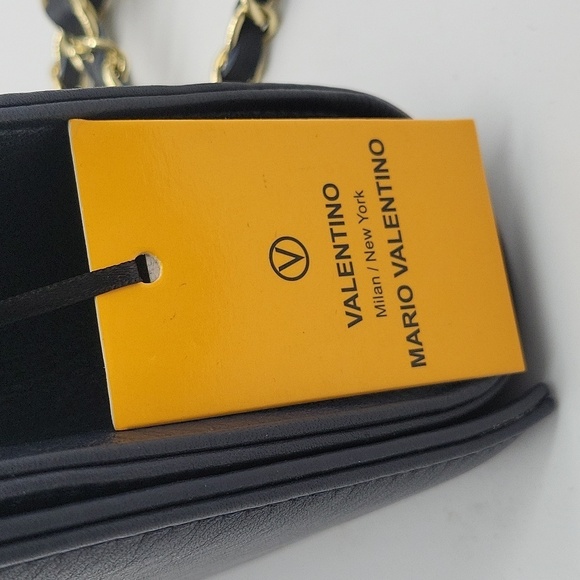 822- Valentino by Mario Valentino Crossbody Bag Genuine Italian Leather NWT - Picture 7 of 13